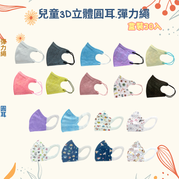 台灣優紙兒童立體口罩